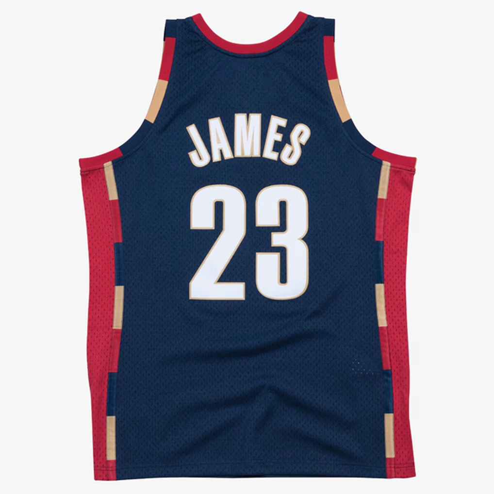 Fenge C.Cavaliers #23 LeBron James Mitchell & Ness Navy Hardwood Classics Swingman Jerseys