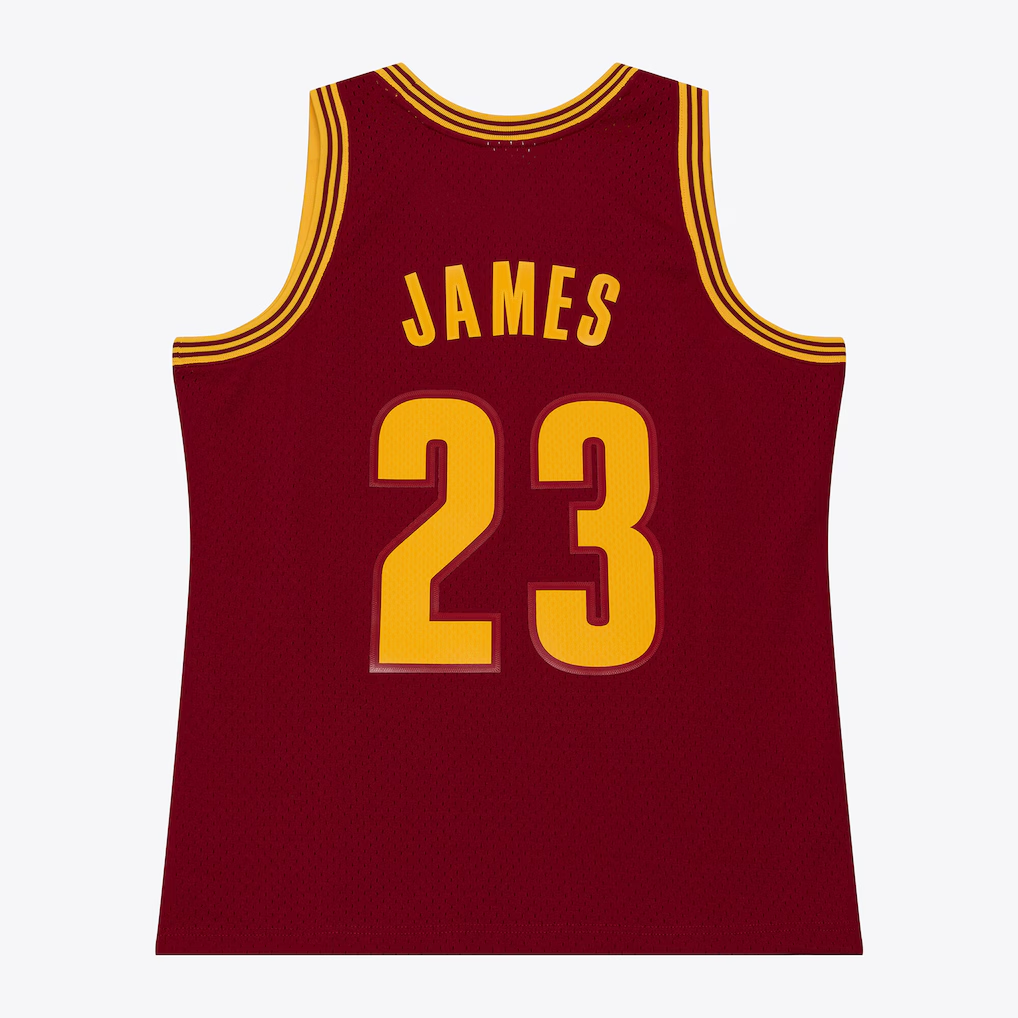 Fenge C.Cavaliers #23 LeBron James Mitchell & Ness Wine 2015-16 Swingman Jerseys