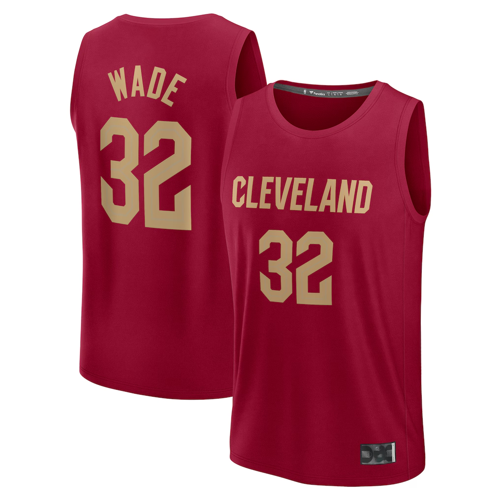 Fenge C.Cavaliers #32 Dean Wade Wine Fast Break Player Jerseys - Icon Edition