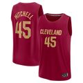 Fenge C.Cavaliers #45 Donovan Mitchell Wine Fast Break Replica Jerseys - Icon Edition