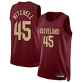 Fenge C.Cavaliers #45 Donovan Mitchell Wine Swingman Jerseys - Icon Edition