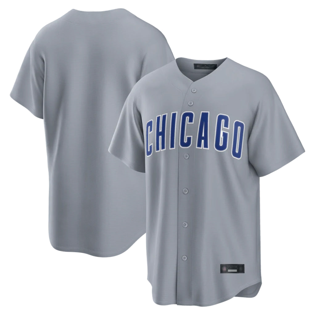 Fenge C.Cubs Gray Game Home Blank Player Stitched Jerseys