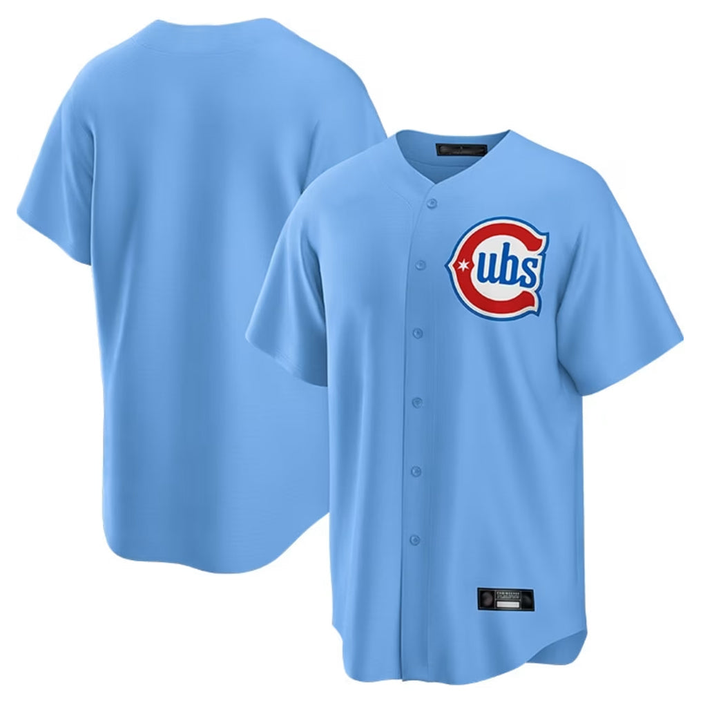Fenge C.Cubs Light Blue Home Game Blank Player Stitched Jerseys
