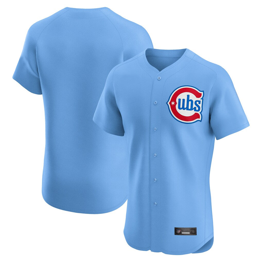 Fenge C.Cubs Light Blue Limited Elite Home Game Blank Player Stitched Jerseys