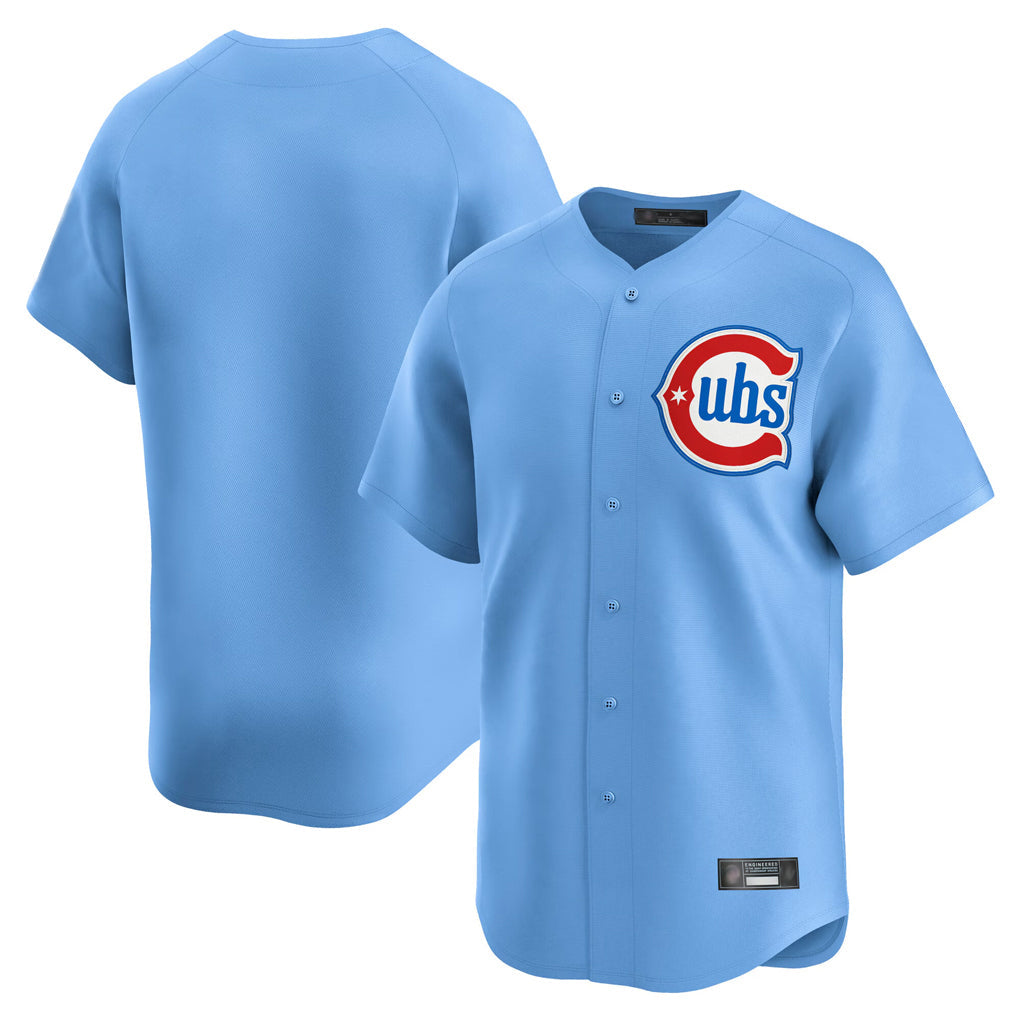 Fenge C.Cubs Light Blue Limited Home Blank Player Stitched Jerseys