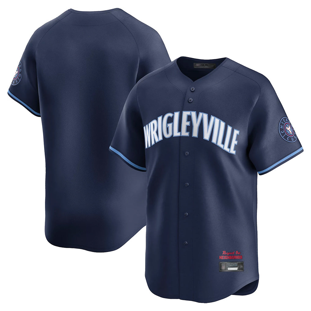 Fenge C.Cubs Navy City Connect Limited Home Blank Player Stitched Jerseys