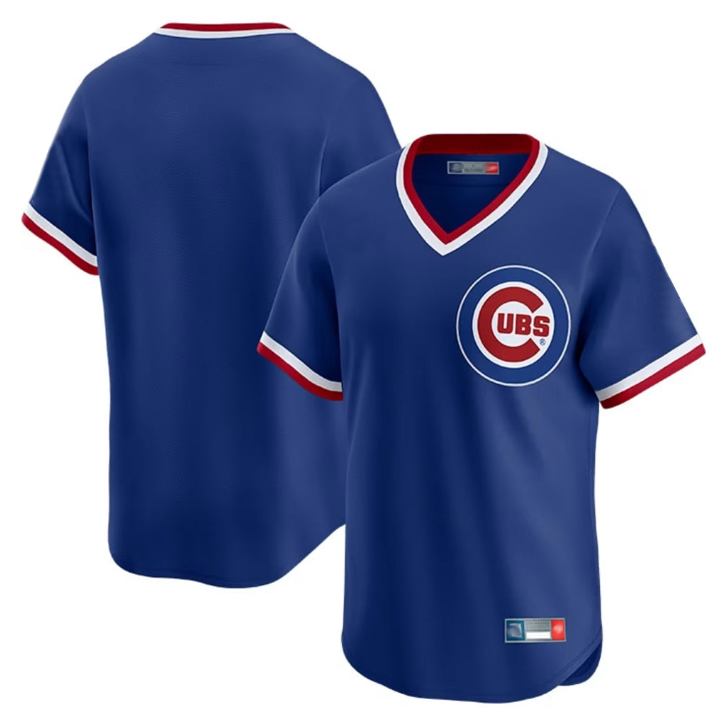 Fenge C.Cubs Royal T-shirt Cooperstown Collection Limited Blank Player Stitched Jerseys