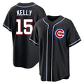Fenge C.Cubs #15 Carson Kelly Player Black Fashion Out Game Stitched Jerseys