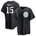 Fenge C.Cubs #15 Carson Kelly Player Black Game Stitched Jerseys