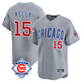 Fenge C.Cubs #15 Carson Kelly Player Gray Road 150th Anniversary Limited Home Stitched Jerseys
