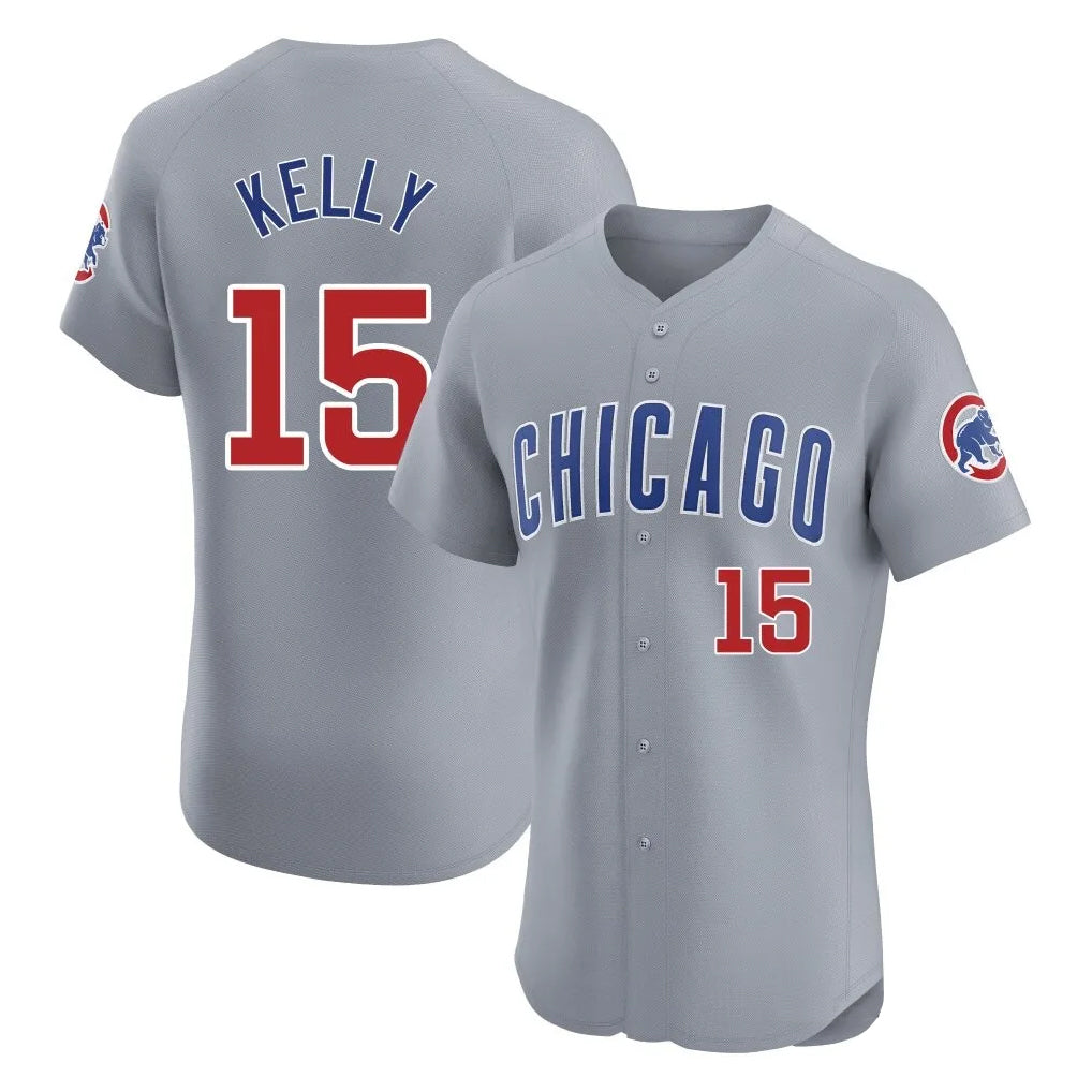Fenge C.Cubs #15 Carson Kelly Player Gray Road Limited Elite Home Stitched Jerseys