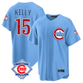 Fenge C.Cubs #15 Carson Kelly Player Light Blue 150th Anniversary Home Game Stitched Jerseys