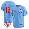 Fenge C.Cubs #15 Carson Kelly Player Light Blue 150th Anniversary Limited Home Stitched Jerseys