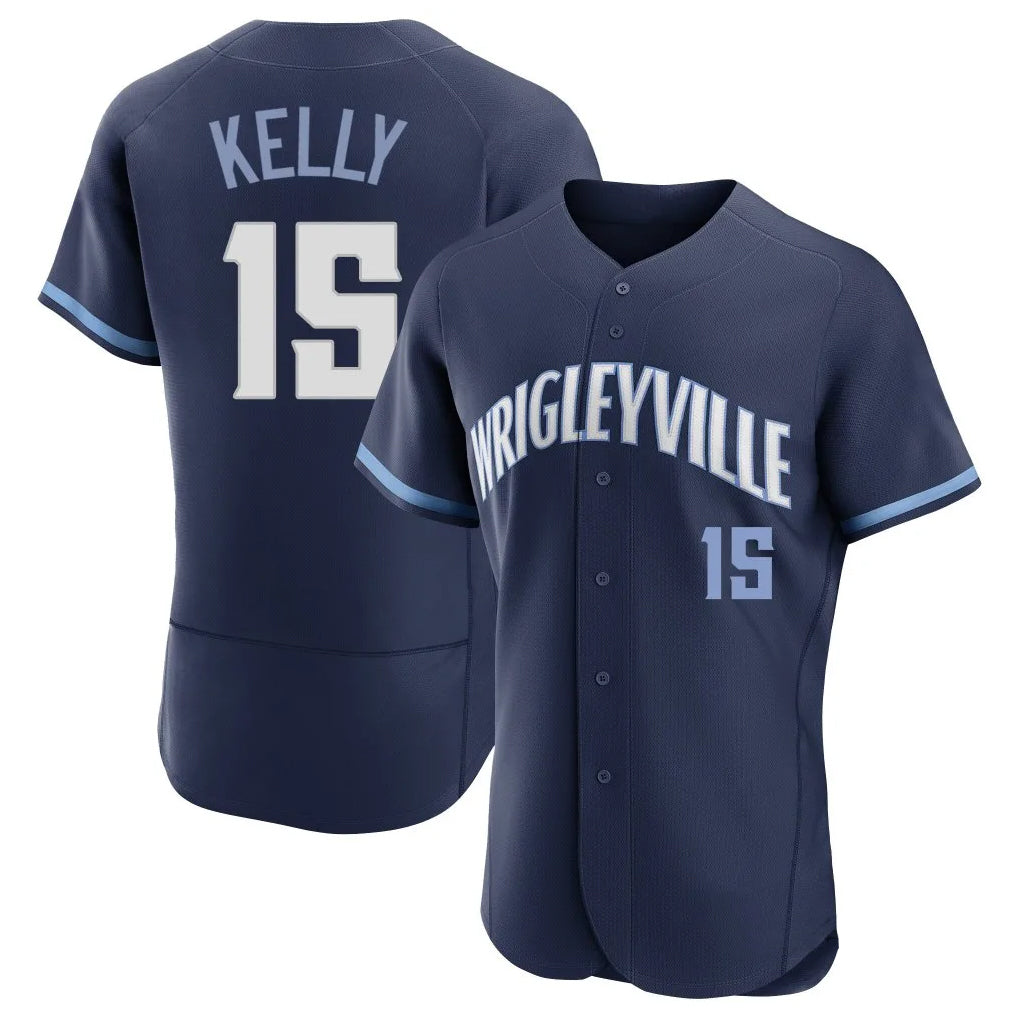 Fenge C.Cubs #15 Carson Kelly Player Navy City Connect Limited Elite Home Stitched Jerseys