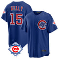 Fenge C.Cubs #15 Carson Kelly Player Royal 150th Anniversary Home Game Stitched Jerseys