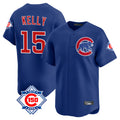 Fenge C.Cubs #15 Carson Kelly Player Royal 150th Anniversary Limited Home Stitched Jerseys