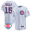 Fenge C.Cubs #15 Carson Kelly Player White 150th Anniversary Home Game Stitched Jerseys