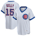 Fenge C.Cubs #15 Carson Kelly Player White T-shirt Cooperstown Collection Limited Stitched Jerseys
