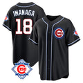 Fenge C.Cubs #18 Shota Imanaga Player Black Fashion Out 150th Anniversary Game Stitched Jerseys