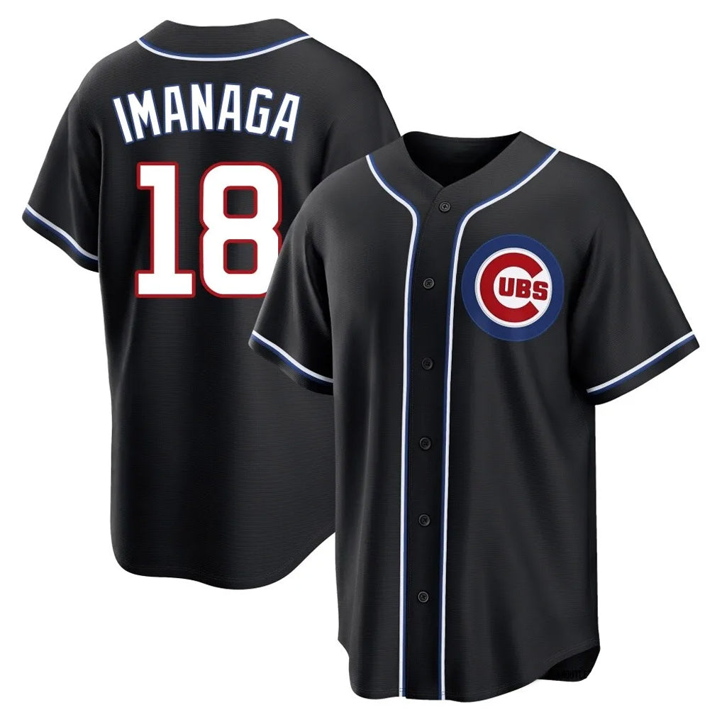 Fenge C.Cubs #18 Shota Imanaga Player Black Fashion Out Game Stitched Jerseys