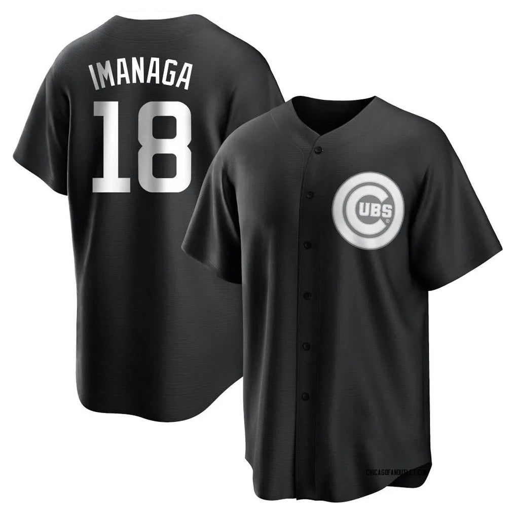 Fenge C.Cubs #18 Shota Imanaga Player Black Game Stitched Jerseys