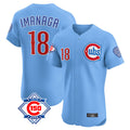 Fenge C.Cubs #18 Shota Imanaga Player Light Blue 150th Anniversary Limited Elite Home Stitched Jerseys
