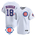 Fenge C.Cubs #18 Shota Imanaga Player White 150th Anniversary Limited Home Game Stitched Jerseys