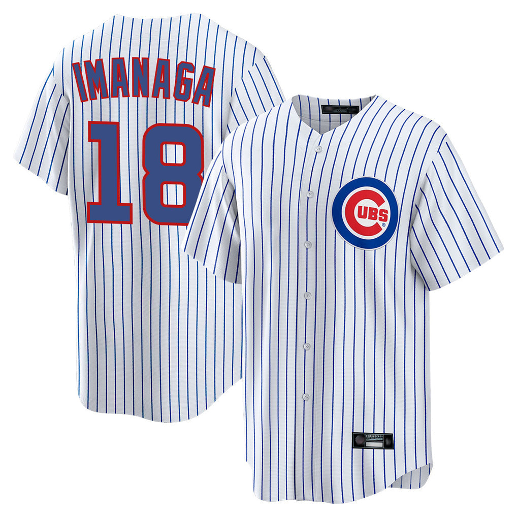 Fenge C.Cubs #18 Shota Imanaga Player White Game Home Stitched Jerseys