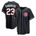 Fenge C.Cubs #23 Ryne Sandberg Player Black Fashion Out Game Stitched Jerseys