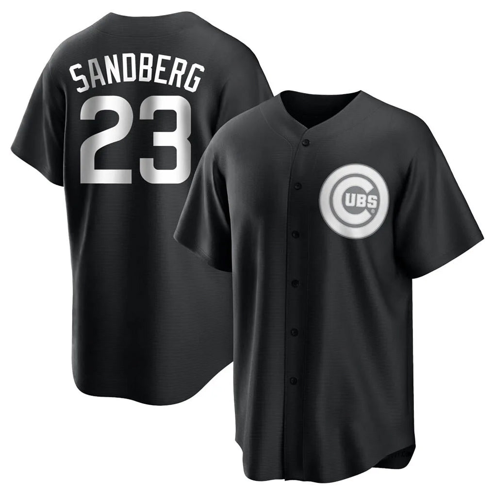 Fenge C.Cubs #23 Ryne Sandberg Player Black Game Stitched Jerseys
