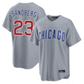 Fenge C.Cubs #23 Ryne Sandberg Player Gray Home Game Stitched Jerseys