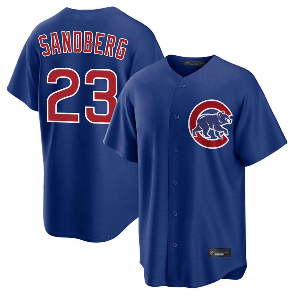 Fenge C.Cubs #23 Ryne Sandberg Player Royal Home Game Stitched Jerseys