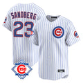 Fenge C.Cubs #23 Ryne Sandberg Player White 150th Anniversary Limited Home Game Stitched Jerseys