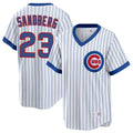 Fenge C.Cubs #23 Ryne Sandberg Player White T-shirt Cooperstown Collection Limited Stitched Jerseys