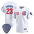 Fenge C.Cubs #23 Ryne Sandberg Player White Vapor Premier Limited Home Stitched Jerseys