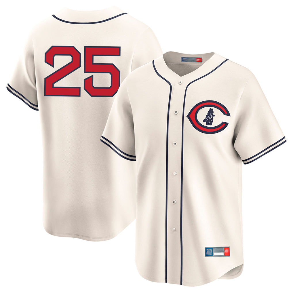 Fenge C.Cubs #25 Mois¡§|s Ballesteros Player Cream Field of Dreams Limited Home Game Stitched Jerseys