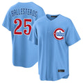 Fenge C.Cubs #25 Mois¡§|s Ballesteros Player Light Blue Home Game Stitched Jerseys