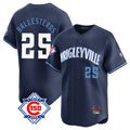 Fenge C.Cubs #25 Mois¡§|s Ballesteros Player Navy City Connect 150th Anniversary Limited Home Stitched Jerseys