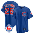 Fenge C.Cubs #25 Mois¡§|s Ballesteros Player Royal 150th Anniversary Home Game Stitched Jerseys