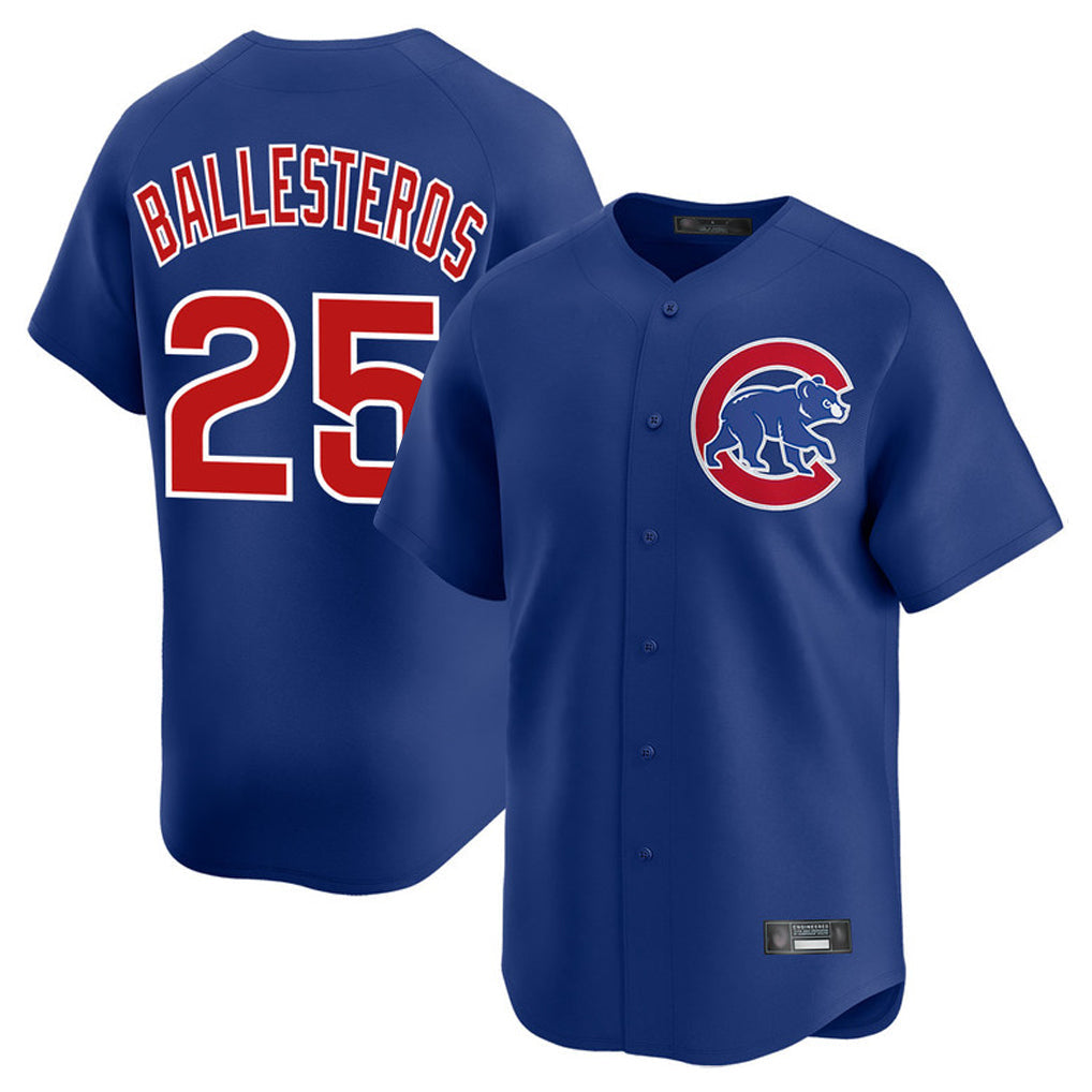 Fenge C.Cubs #25 Mois¡§|s Ballesteros Player Royal Limited Home Stitched Jerseys