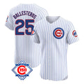 Fenge C.Cubs #25 Mois¡§|s Ballesteros Player White 150th Anniversary Limited Elite Home Game Stitched Jerseys