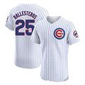 Fenge C.Cubs #25 Mois¡§|s Ballesteros Player White Limited Elite Home Game Stitched Jerseys