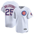 Fenge C.Cubs #25 Mois¡§|s Ballesteros Player White Limited Home Game Stitched Jerseys