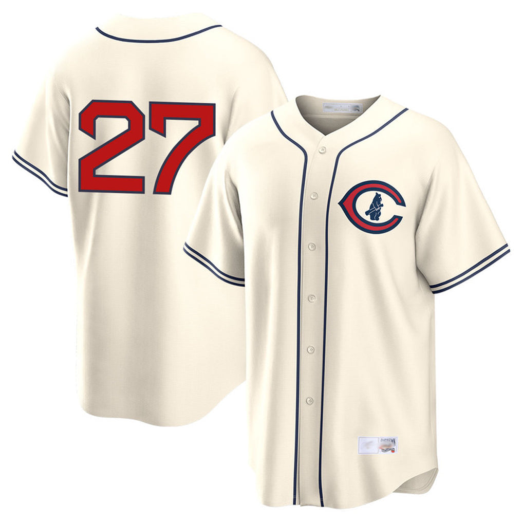 Fenge C.Cubs #27 Seiya Suzuki Player Cream Field of Dreams Home Game Stitched Jerseys
