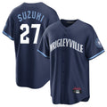 Fenge C.Cubs #27 Seiya Suzuki Player Navy City Connect Home Game Stitched Jerseys