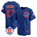 Fenge C.Cubs #27 Seiya Suzuki Player Royal 150th Anniversary Limited Home Stitched Jerseys