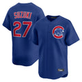 Fenge C.Cubs #27 Seiya Suzuki Player Royal Limited Home Stitched Jerseys