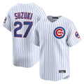 Fenge C.Cubs #27 Seiya Suzuki Player White Limited Home Game Stitched Jerseys