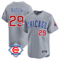 Fenge C.Cubs #29 Michael Busch Player Gray Road 150th Anniversary Limited Home Stitched Jerseys