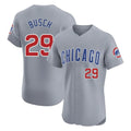 Fenge C.Cubs #29 Michael Busch Player Gray Road Limited Elite Home Stitched Jerseys